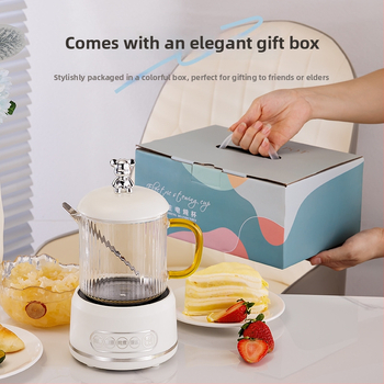 Elektrinis sveikas potas su borosilikato stiklu, 650 ml, 220V, 360W, Išmanus laikmatis su automatinio išjungimo funkcija, Elektroninis termostatas