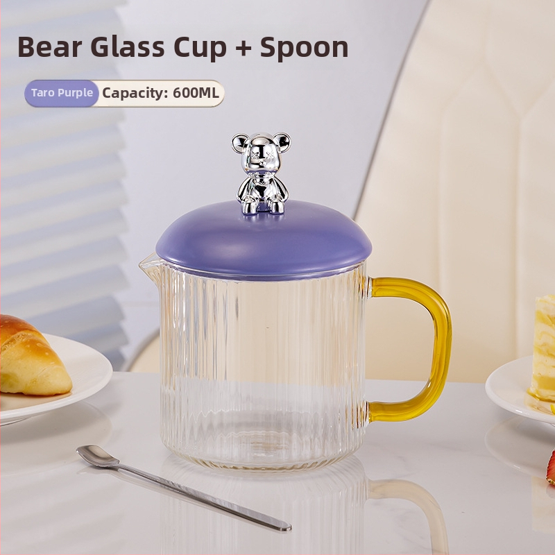 Elektrinis sveikas potas su borosilikato stiklu, 650 ml, 220V, 360W, Išmanus laikmatis su automatinio išjungimo funkcija, Elektroninis termostatas