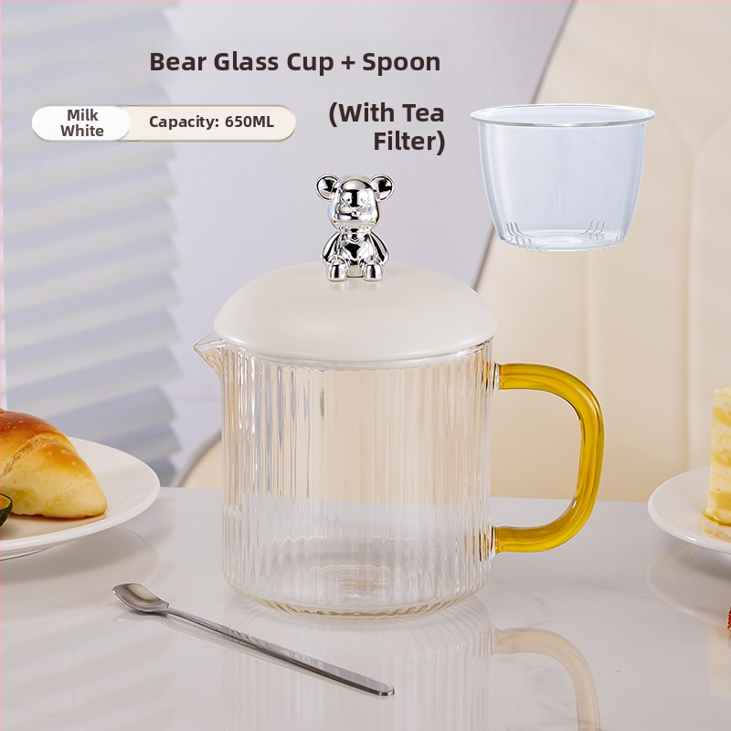 Elektrinis sveikas potas su borosilikato stiklu, 650 ml, 220V, 360W, Išmanus laikmatis su automatinio išjungimo funkcija, Elektroninis termostatas