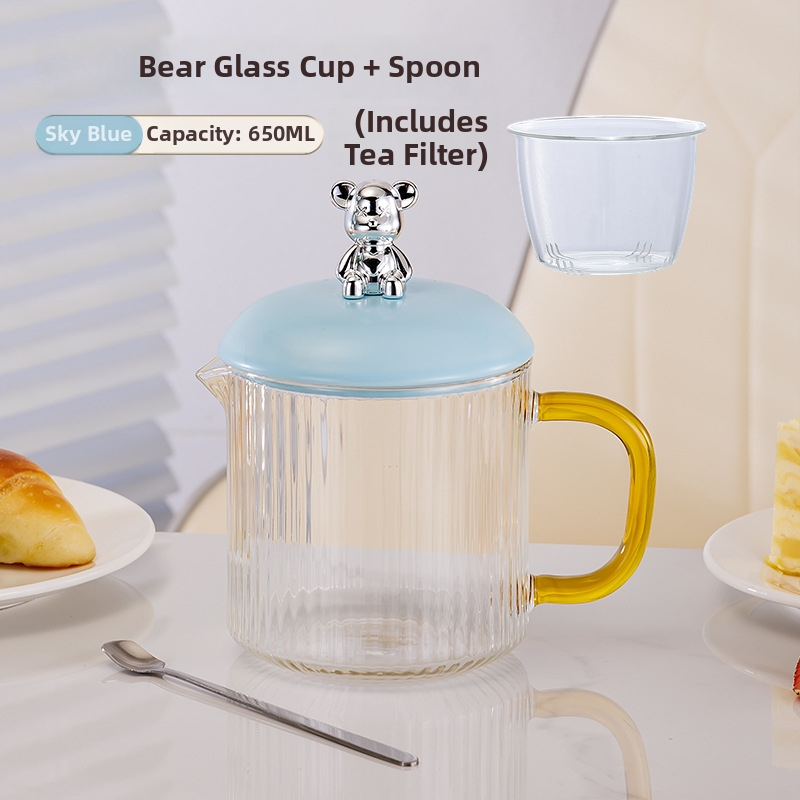 Elektrinis sveikas potas su borosilikato stiklu, 650 ml, 220V, 360W, Išmanus laikmatis su automatinio išjungimo funkcija, Elektroninis termostatas