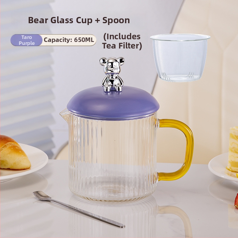 Elektrinis sveikas potas su borosilikato stiklu, 650 ml, 220V, 360W, Išmanus laikmatis su automatinio išjungimo funkcija, Elektroninis termostatas