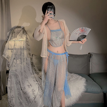 Сет бельо за ролеви игри - Bellyband Cheongsam Hanfu, шифон, полиестер 80-90%, за жени