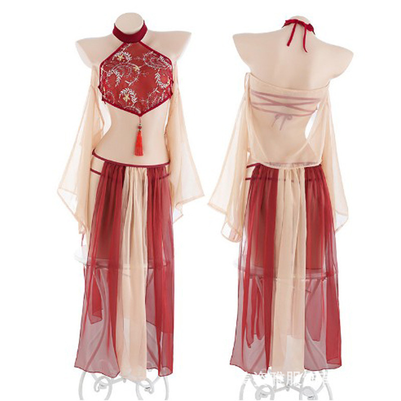 Сет бельо за ролеви игри - Bellyband Cheongsam Hanfu, шифон, полиестер 80-90%, за жени