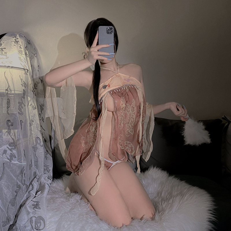 Сет бельо за ролеви игри - Bellyband Cheongsam Hanfu, шифон, полиестер 80-90%, за жени