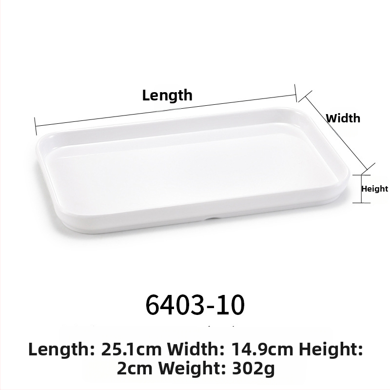 Melaminė plokščia lėkštė, stačiakampio formos, japonų stiliaus, plastikinė lėkštė su porceliano imitacija, personalizavimas galimas