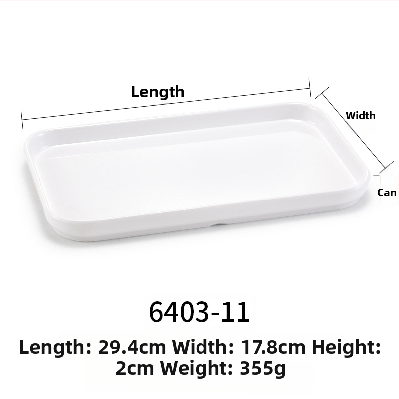 Melaminė plokščia lėkštė, stačiakampio formos, japonų stiliaus, plastikinė lėkštė su porceliano imitacija, personalizavimas galimas