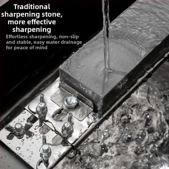 Nerūdijančio plieno peilių šlifavimo laikiklis su pagrindu šlifuokliams, reguliuojamas, tvirtas, ypač stora konstrukcija