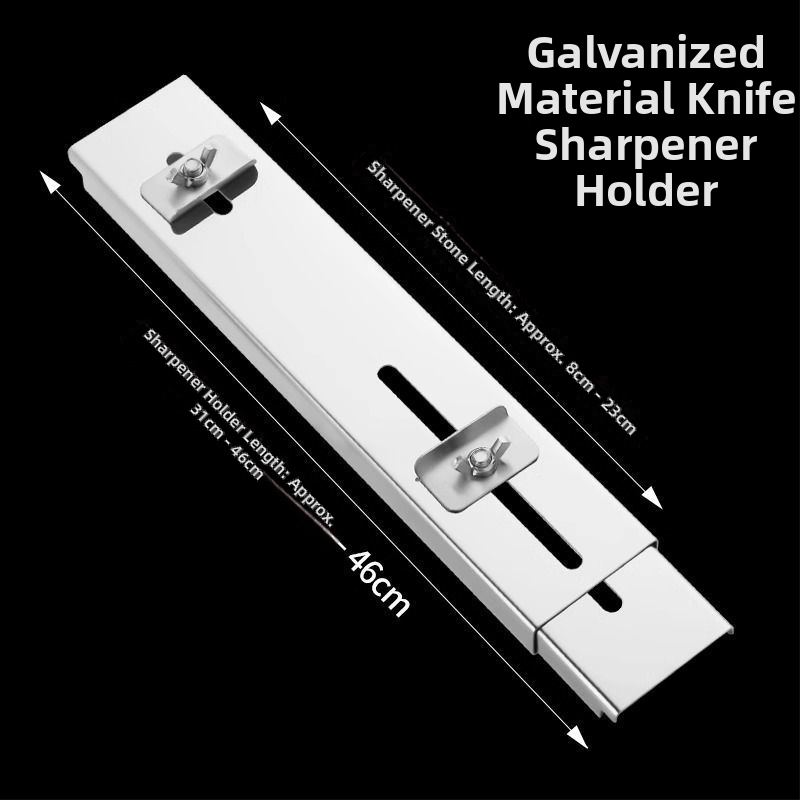 Nerūdijančio plieno peilių šlifavimo laikiklis su pagrindu šlifuokliams, reguliuojamas, tvirtas, ypač stora konstrukcija