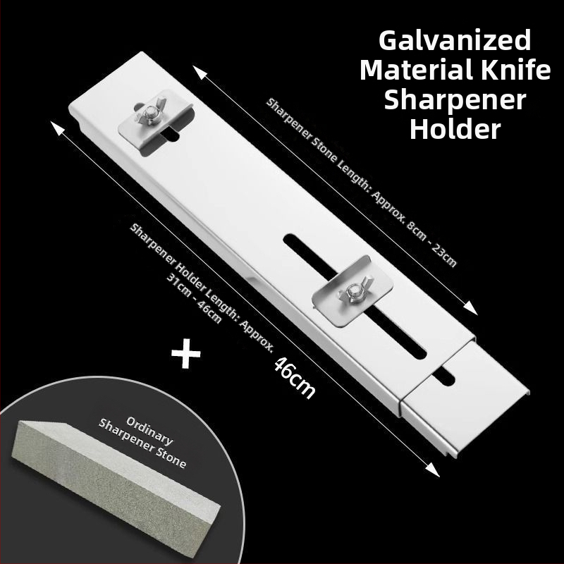 Nerūdijančio plieno peilių šlifavimo laikiklis su pagrindu šlifuokliams, reguliuojamas, tvirtas, ypač stora konstrukcija