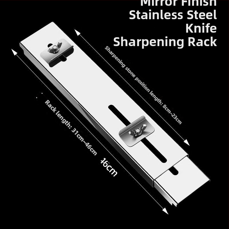 Nerūdijančio plieno peilių šlifavimo laikiklis su pagrindu šlifuokliams, reguliuojamas, tvirtas, ypač stora konstrukcija