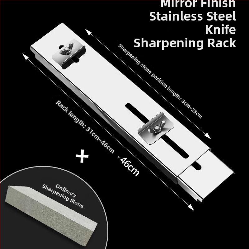 Nerūdijančio plieno peilių šlifavimo laikiklis su pagrindu šlifuokliams, reguliuojamas, tvirtas, ypač stora konstrukcija