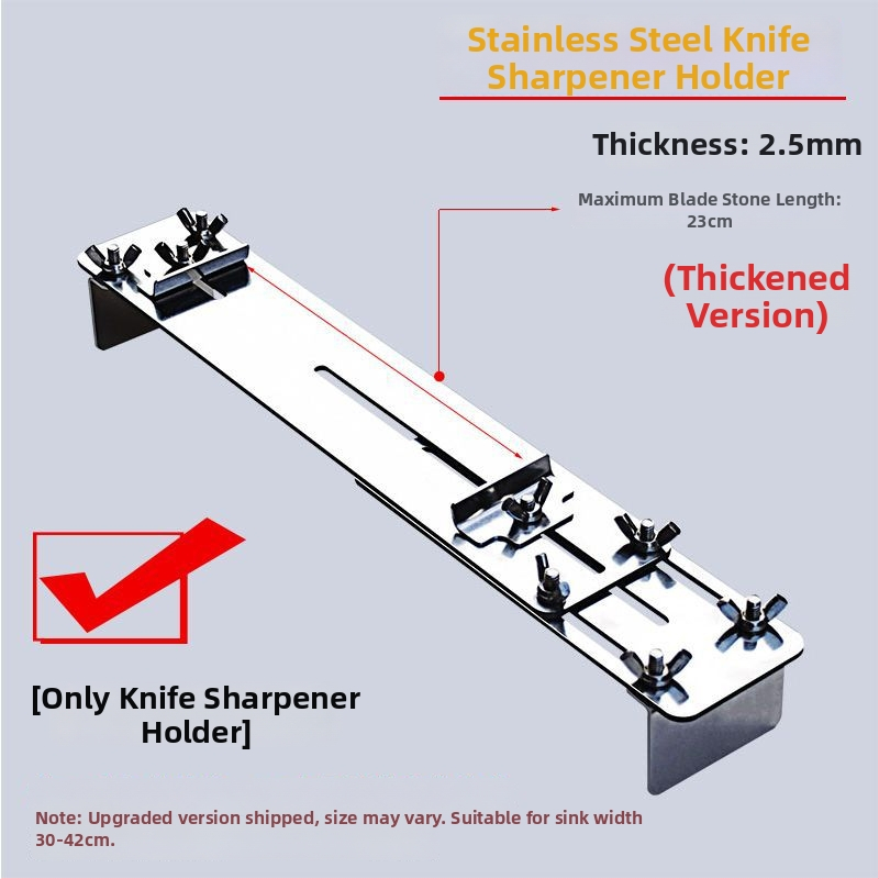 Nerūdijančio plieno peilių šlifavimo laikiklis su pagrindu šlifuokliams, reguliuojamas, tvirtas, ypač stora konstrukcija