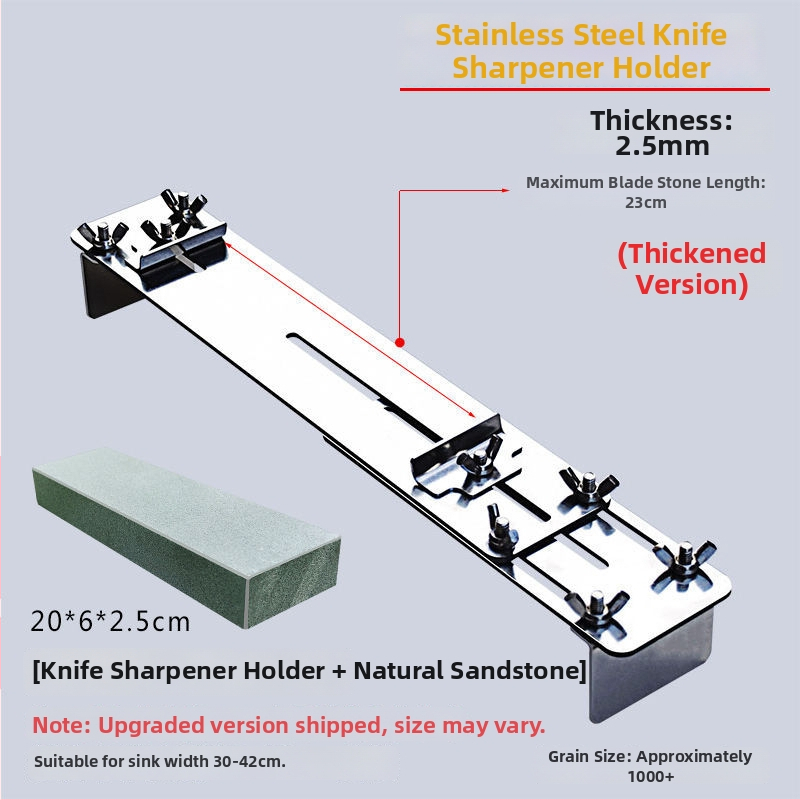 Nerūdijančio plieno peilių šlifavimo laikiklis su pagrindu šlifuokliams, reguliuojamas, tvirtas, ypač stora konstrukcija