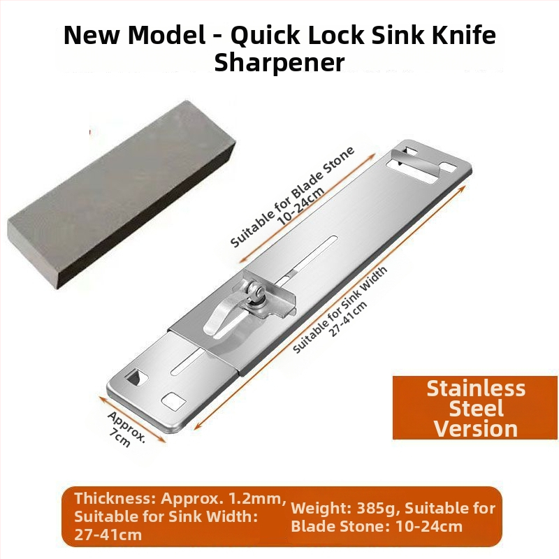 Nerūdijančio plieno peilių šlifavimo laikiklis su pagrindu šlifuokliams, reguliuojamas, tvirtas, ypač stora konstrukcija