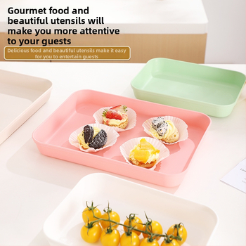 PP Nordic kvadratinis padėklas serviravimui, vienos spalvos dizainas, arbatai ir kavai, su logotipu