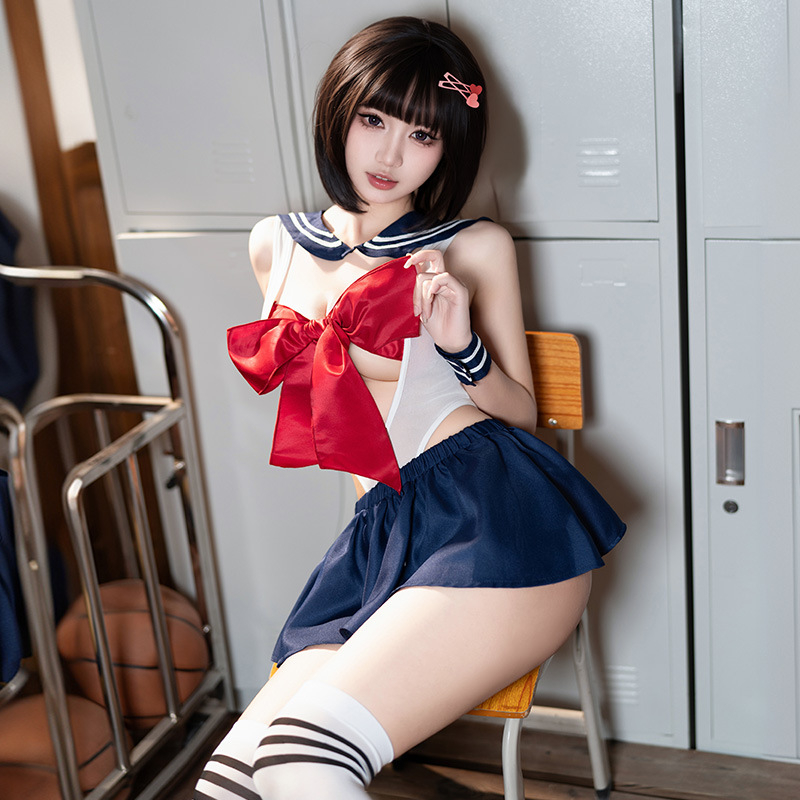 Cosplay комплект бельо за роли: JK униформа, мрежеста визия, полиестер 95-100% еластичен трикотаж