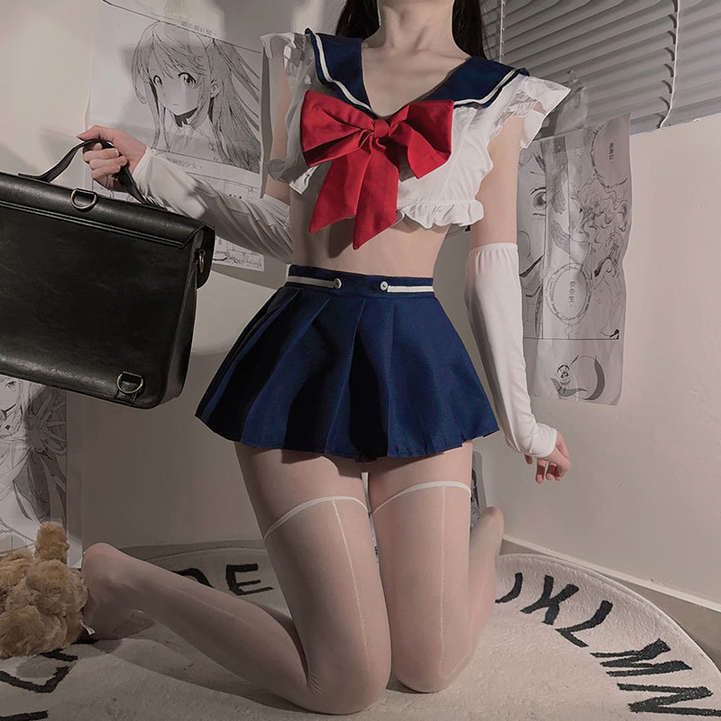 Cosplay комплект бельо за роли: JK униформа, мрежеста визия, полиестер 95-100% еластичен трикотаж