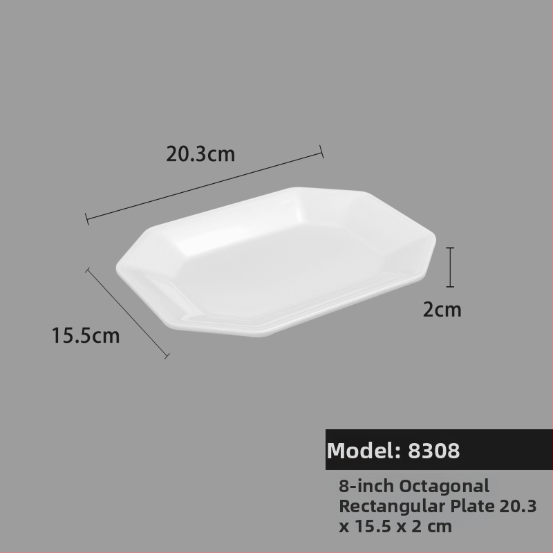 Melaminė lėkštė, kvadratinė forma, šiuolaikinio minimalistinio stiliaus (Medžiaga: Melaminas; Forma: Kvadratinė; Stilius: Šiuolaikinis Minimalizmas; Mikrobangų krosnelė: Nėra prieinama; Logotipo spausdinimas: Įmanoma)