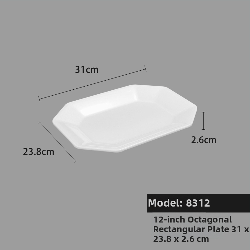 Melaminė lėkštė, kvadratinė forma, šiuolaikinio minimalistinio stiliaus (Medžiaga: Melaminas; Forma: Kvadratinė; Stilius: Šiuolaikinis Minimalizmas; Mikrobangų krosnelė: Nėra prieinama; Logotipo spausdinimas: Įmanoma)