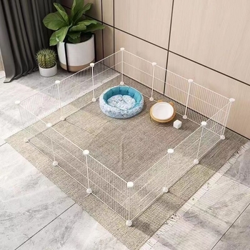 Mažų naminių gyvūnėlių vielos tinklo narvas su moduliniais paneliais – anti pabėgimui