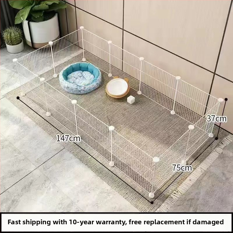 Mažų naminių gyvūnėlių vielos tinklo narvas su moduliniais paneliais – anti pabėgimui