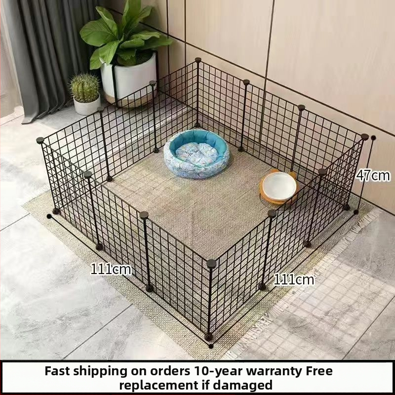 Mažų naminių gyvūnėlių vielos tinklo narvas su moduliniais paneliais – anti pabėgimui