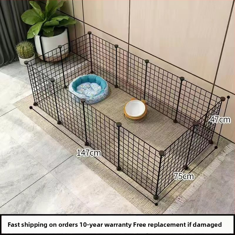 Mažų naminių gyvūnėlių vielos tinklo narvas su moduliniais paneliais – anti pabėgimui