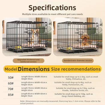 Sulankstomas geležinis narvas gyvūnams vidaus naudojimui — šunims ir katėms, lengvas sulankstymas