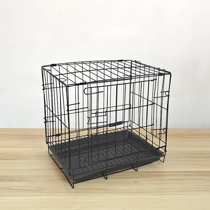 Sulankstomas geležinis narvas gyvūnams vidaus naudojimui — šunims ir katėms, lengvas sulankstymas