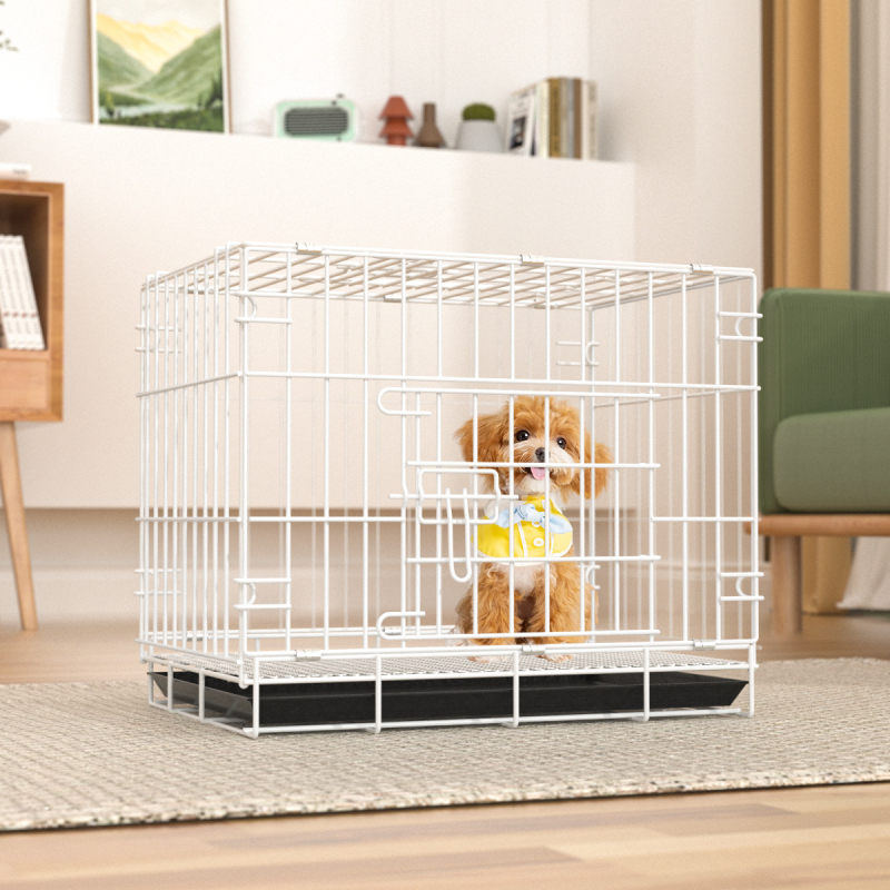 Sulankstomas geležinis narvas gyvūnams vidaus naudojimui — šunims ir katėms, lengvas sulankstymas