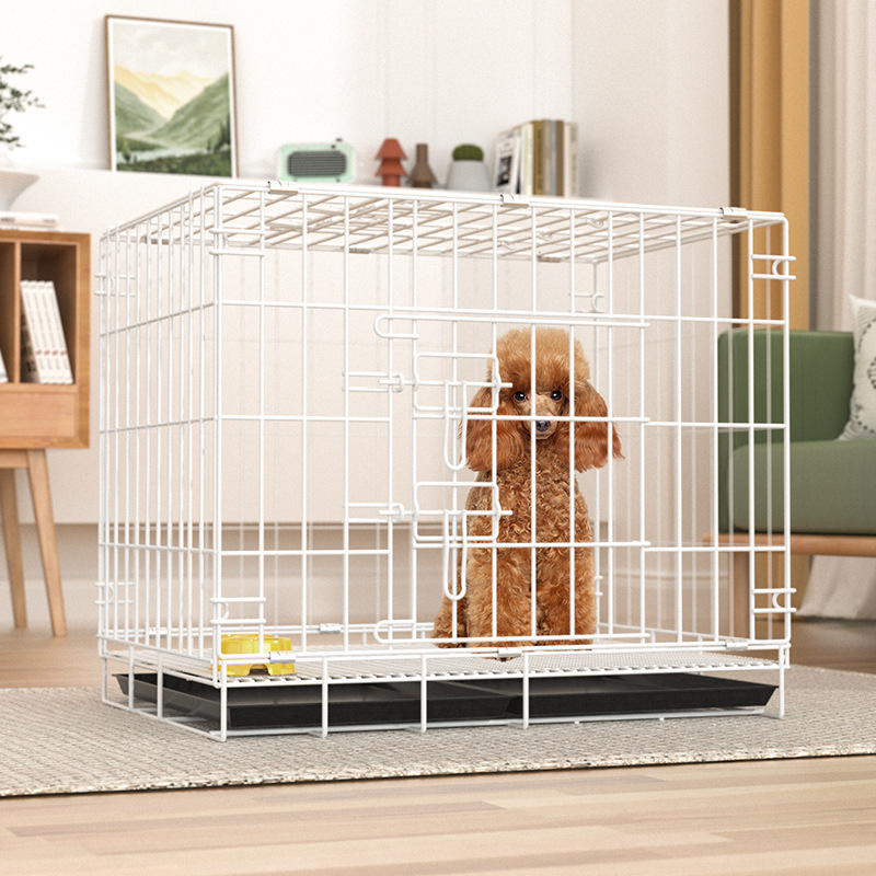 Sulankstomas geležinis narvas gyvūnams vidaus naudojimui — šunims ir katėms, lengvas sulankstymas