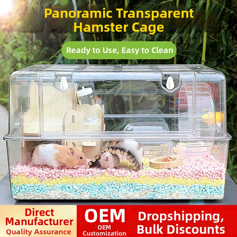 Skaidrus plastikinis hamsterio narvas