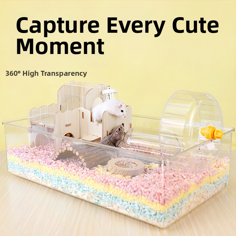 Transparentā plastmasas hamsteru kārba