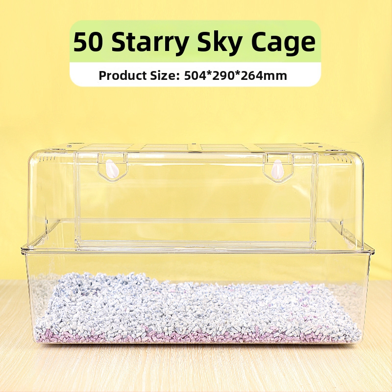 Skaidrus plastikinis hamsterio narvas