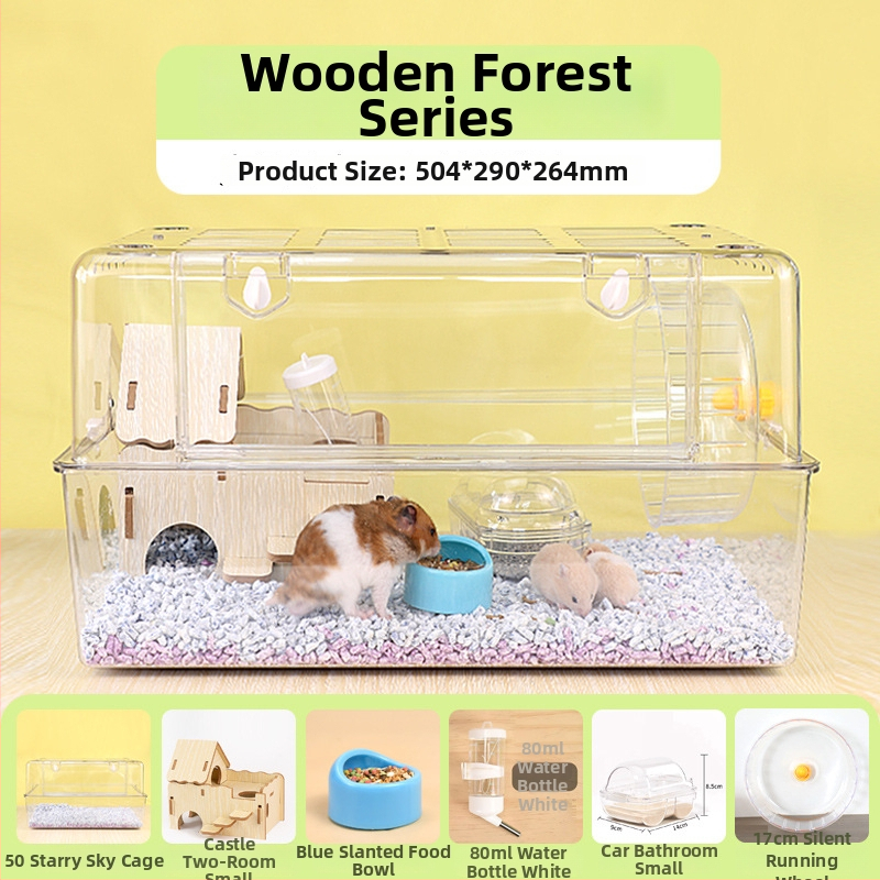 Skaidrus plastikinis hamsterio narvas