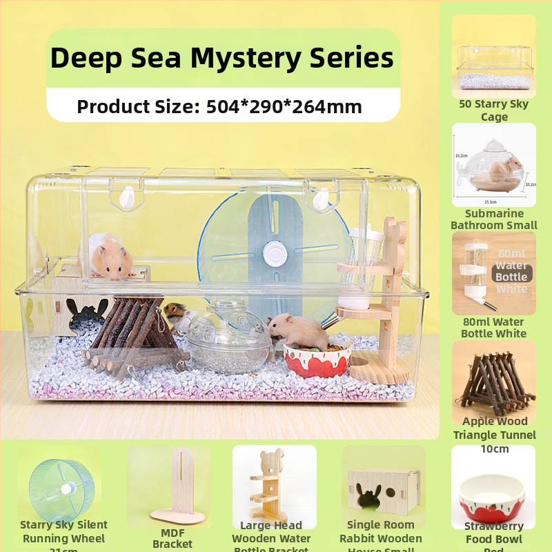 Skaidrus plastikinis hamsterio narvas