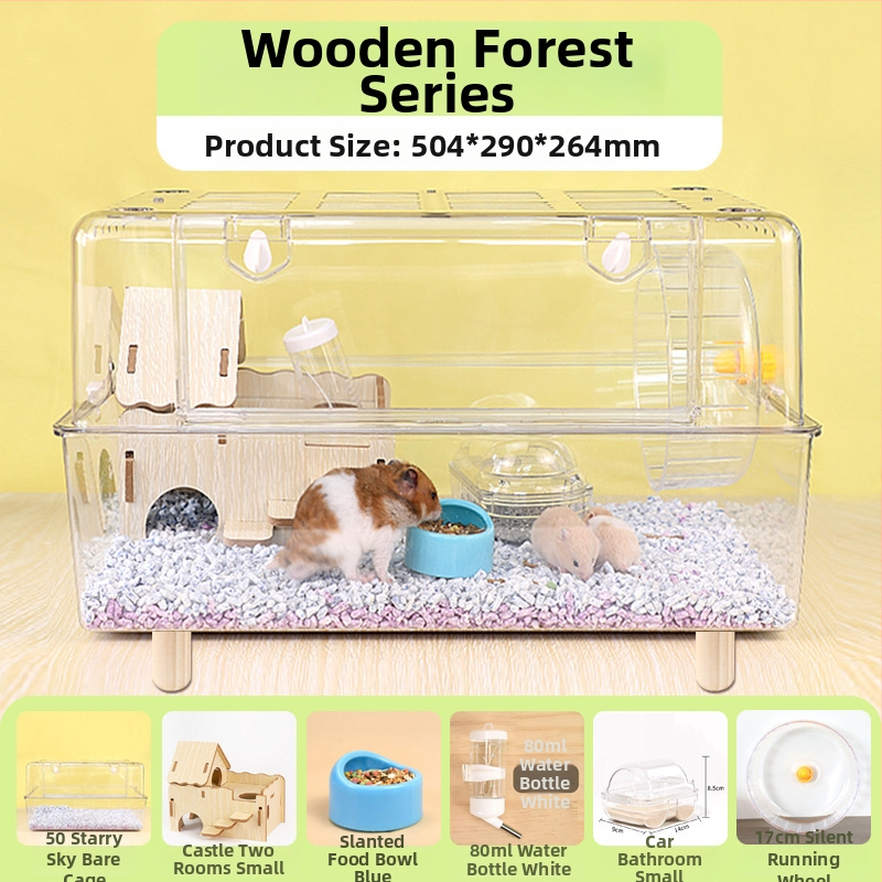 Skaidrus plastikinis hamsterio narvas