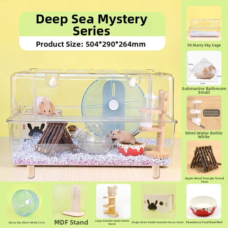 Skaidrus plastikinis hamsterio narvas