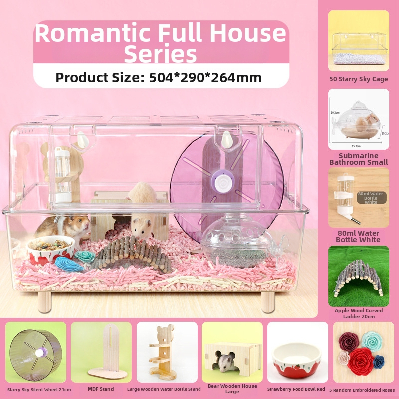 Skaidrus plastikinis hamsterio narvas