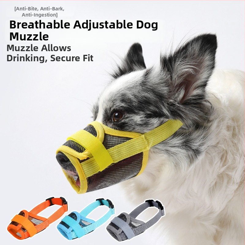 Šuns nosies kaukė – prieš įkandimą, prieš lojimą, kvėpuojanti, reguliuojama, su gėrimo funkcija