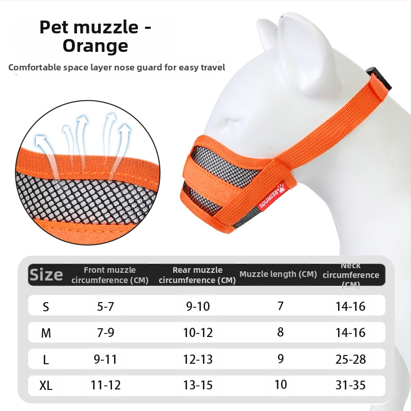 Šuns nosies kaukė – prieš įkandimą, prieš lojimą, kvėpuojanti, reguliuojama, su gėrimo funkcija