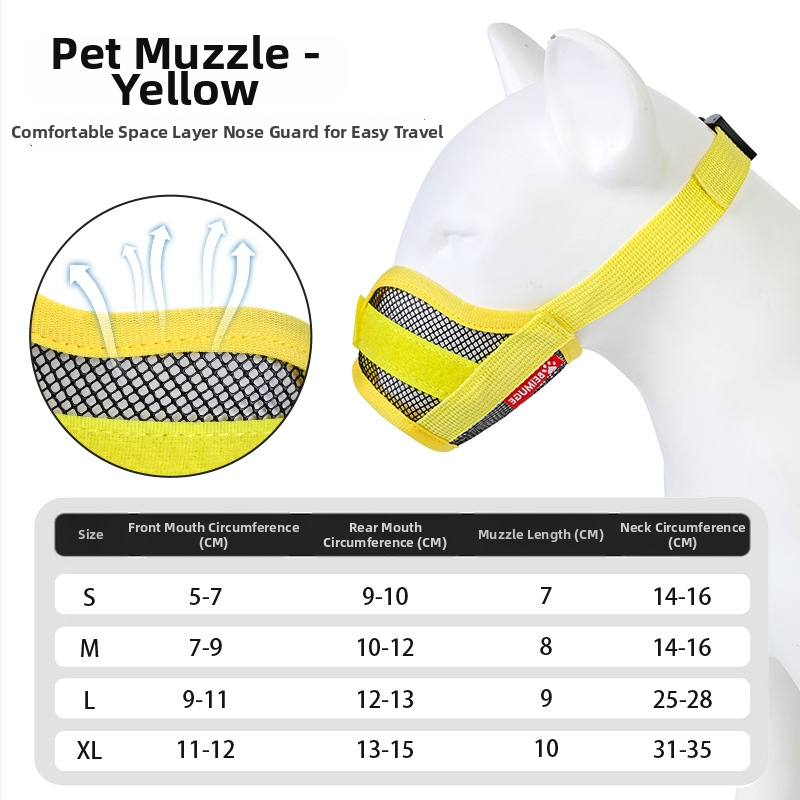 Šuns nosies kaukė – prieš įkandimą, prieš lojimą, kvėpuojanti, reguliuojama, su gėrimo funkcija