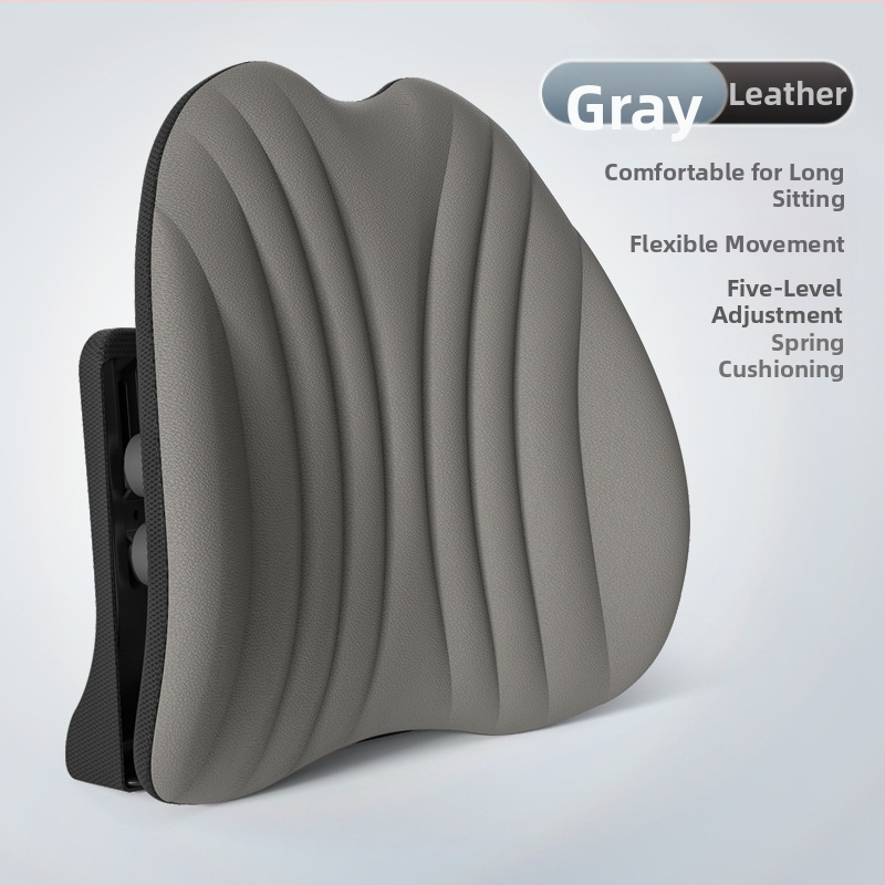 Ergonomiška juosmens atrama pagalvė biuro kėdei ir automobiliui, reguliuojama nugaros pagalvė su tinklo uždanga ir poliesterio užpildas