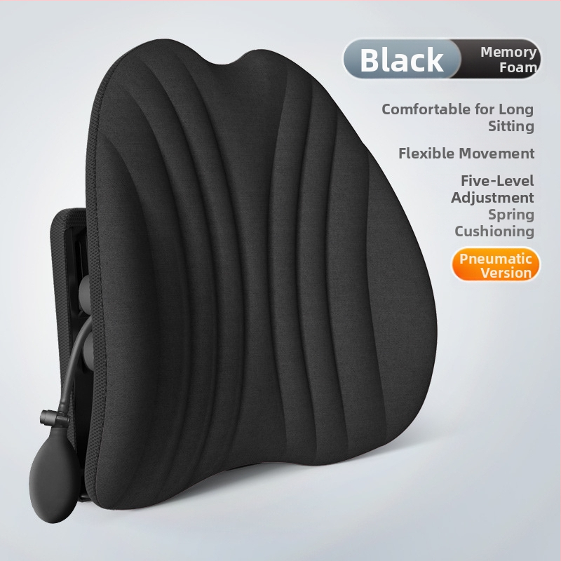 Ergonomiška juosmens atrama pagalvė biuro kėdei ir automobiliui, reguliuojama nugaros pagalvė su tinklo uždanga ir poliesterio užpildas