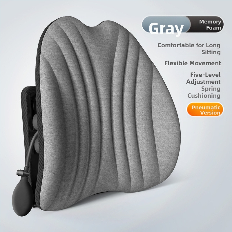 Ergonomiška juosmens atrama pagalvė biuro kėdei ir automobiliui, reguliuojama nugaros pagalvė su tinklo uždanga ir poliesterio užpildas