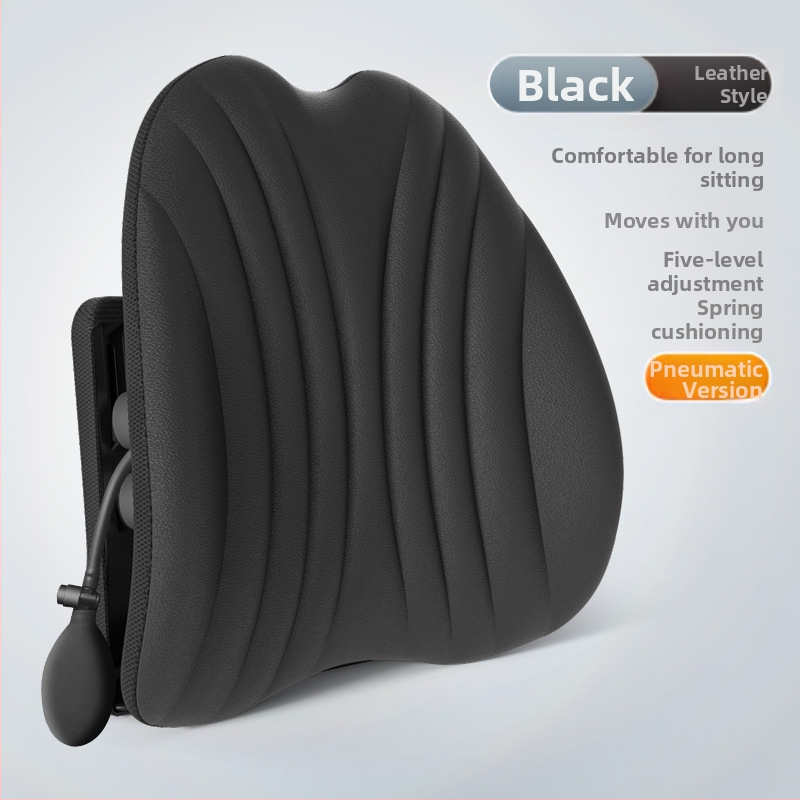 Ergonomiška juosmens atrama pagalvė biuro kėdei ir automobiliui, reguliuojama nugaros pagalvė su tinklo uždanga ir poliesterio užpildas