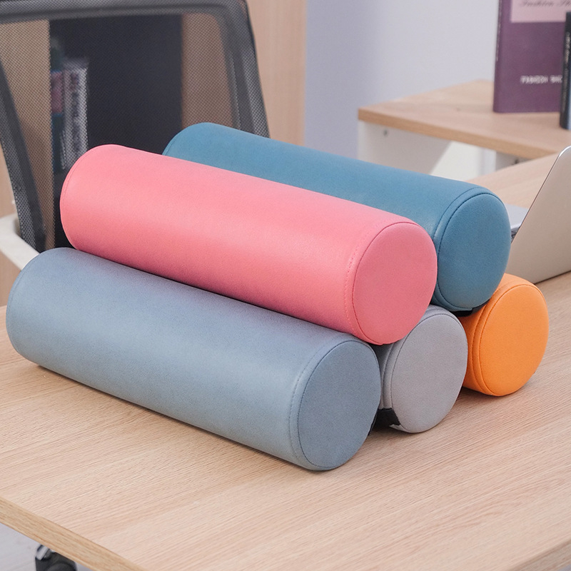 Цилиндрична лумбална опора възглавничка с пяна в ядро и технологична тъкан за офис стол