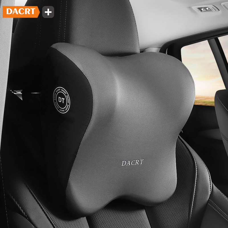 Automobilinis galvos atlošas pagalvėlis su atminties putomis ir juosmens bei pečių parama – kaklo pagalvėlė su MILK SILK užvalkalu, visiems sezonams, paprastas dizainas