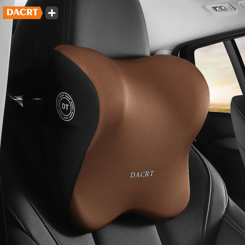 Automobilinis galvos atlošas pagalvėlis su atminties putomis ir juosmens bei pečių parama – kaklo pagalvėlė su MILK SILK užvalkalu, visiems sezonams, paprastas dizainas