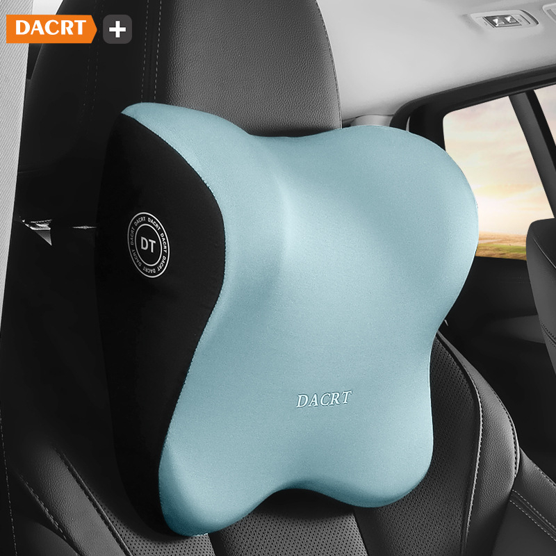 Automobilinis galvos atlošas pagalvėlis su atminties putomis ir juosmens bei pečių parama – kaklo pagalvėlė su MILK SILK užvalkalu, visiems sezonams, paprastas dizainas